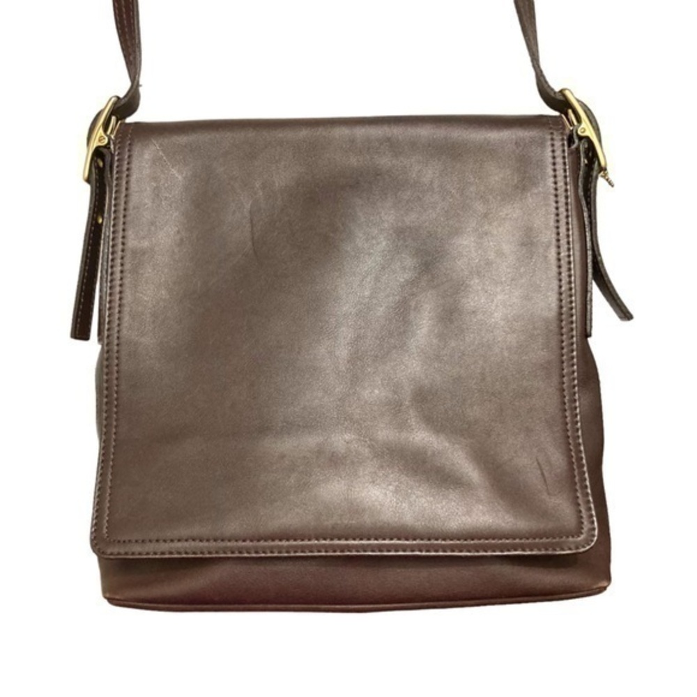 COACH vintage Leather 9829 Monterey Crossbody Flap Messenger Bag Purse Brown